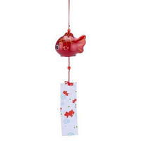 WINDSPIEL Goldfisch Glas Rot 39 cm - Rot, Glas (39/7/6cm)