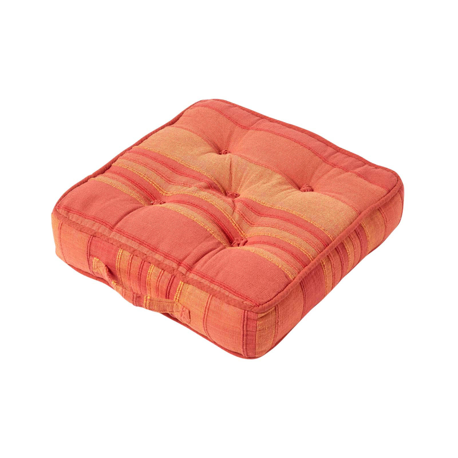 SITZKISSEN Morocco terracotta gestreift 40/40/8 cm - Terra cotta, Textil (40/40/8cm) - Homescapes