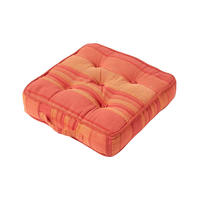 SITZKISSEN Morocco terracotta gestreift 40/40/8 cm - Terra cotta, Textil (40/40/8cm) - Homescapes