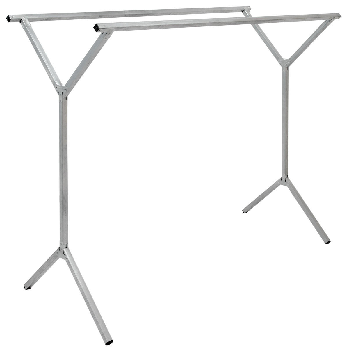 KLEIDERSTÄNDER mit 2 Aufhängestangen, 150/40/125 cm, Silber - Silberfarben, Metall (40/125/150cm) - eyepower
