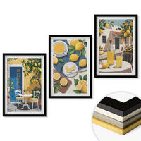 WANDBILDER 3er-Set - 40x60 cm Schwarzer Rahmen - Patio Sun Limonade - Schwarz, Kunststoff (40/60cm) - ArtPrintCave