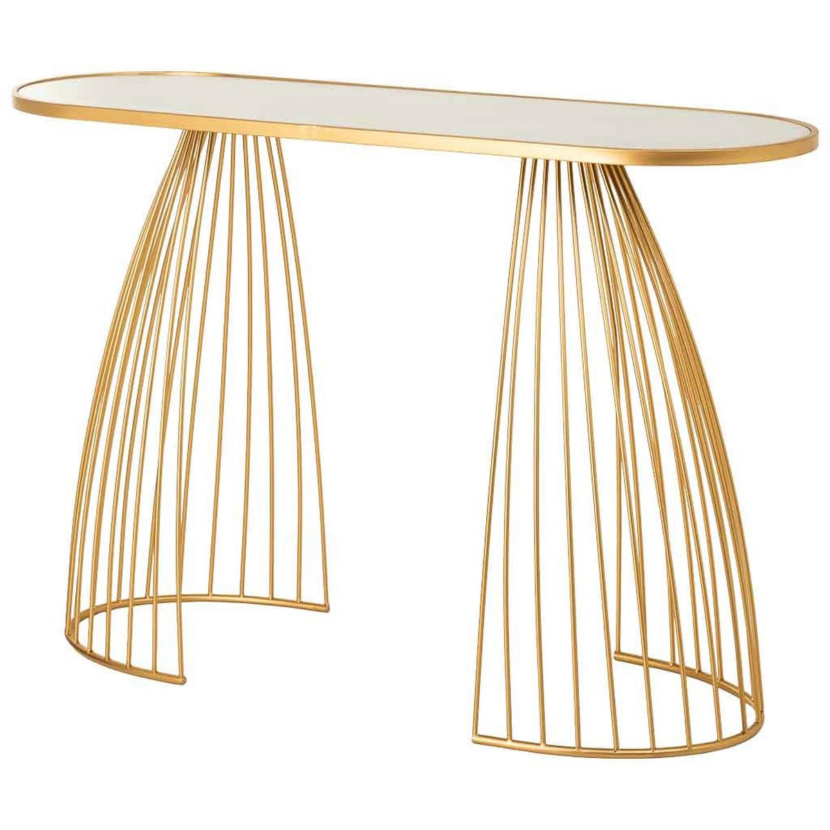 KONSOLENTISCH aus Metall, 120x40x80cm - Goldfarben, Metall (42/122/82cm) - Wanderlust