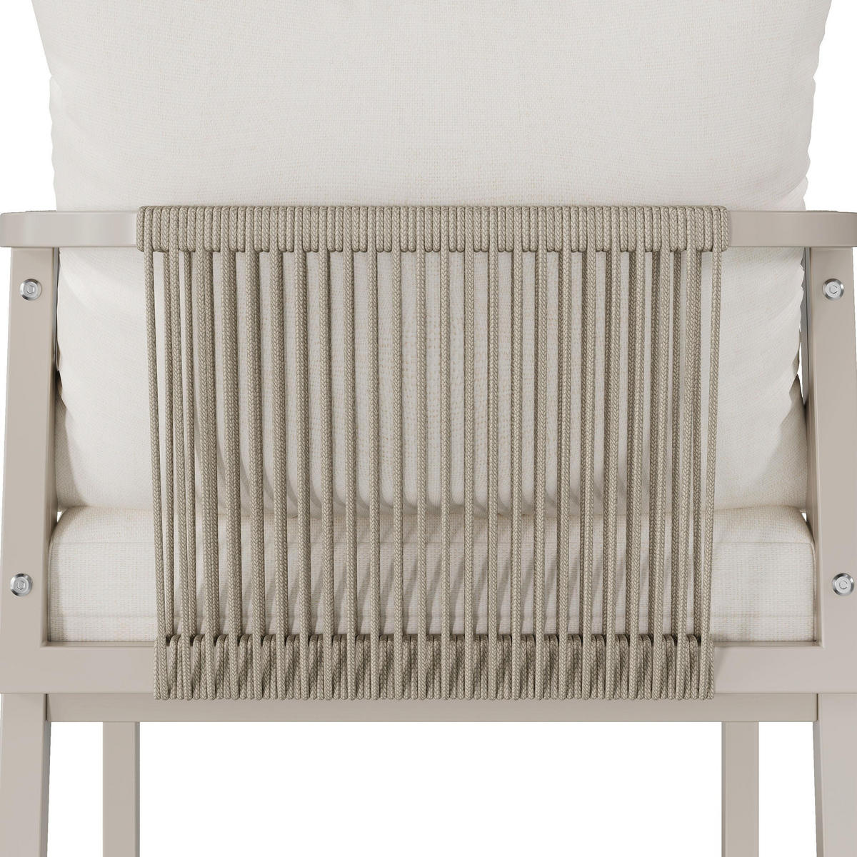 GARTENMÖBEL-SET für 4 Personen, Khaki + Beige - Beige, Metall - KOMHTOM