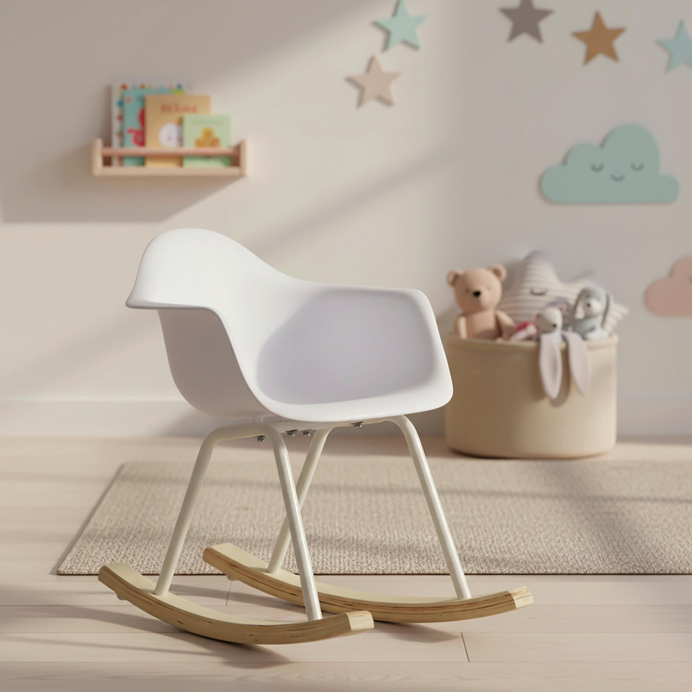 KINDERSTUHL Bobby Weiß Kunststoff - Weiß, Holz (41.5/60/54cm)