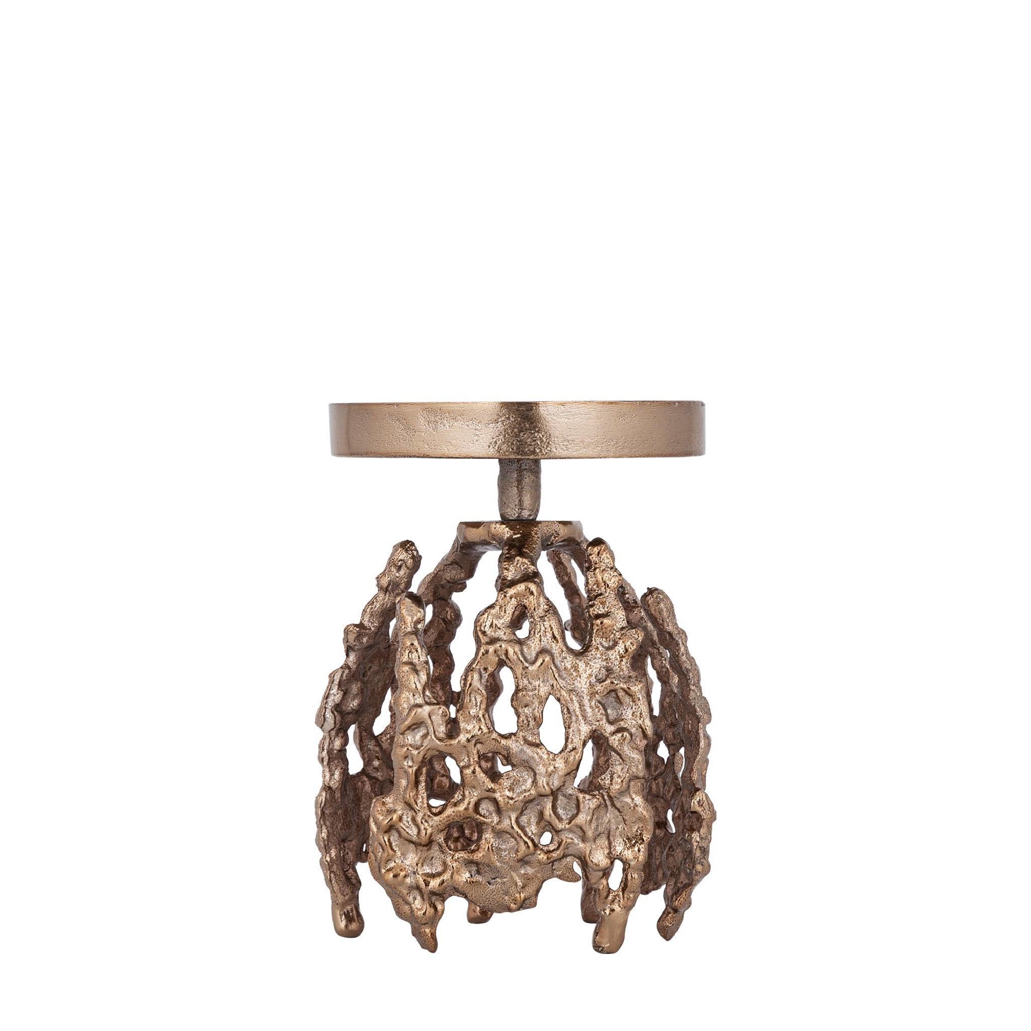 Ptmd Collection Kerzenhalter Braun 11x17x11 cm