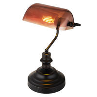 TISCHLEUCHTE ANTIIQUE Kupfer Glas - Kupferfarben, Glas (25/19/36cm) - Globo Lighting