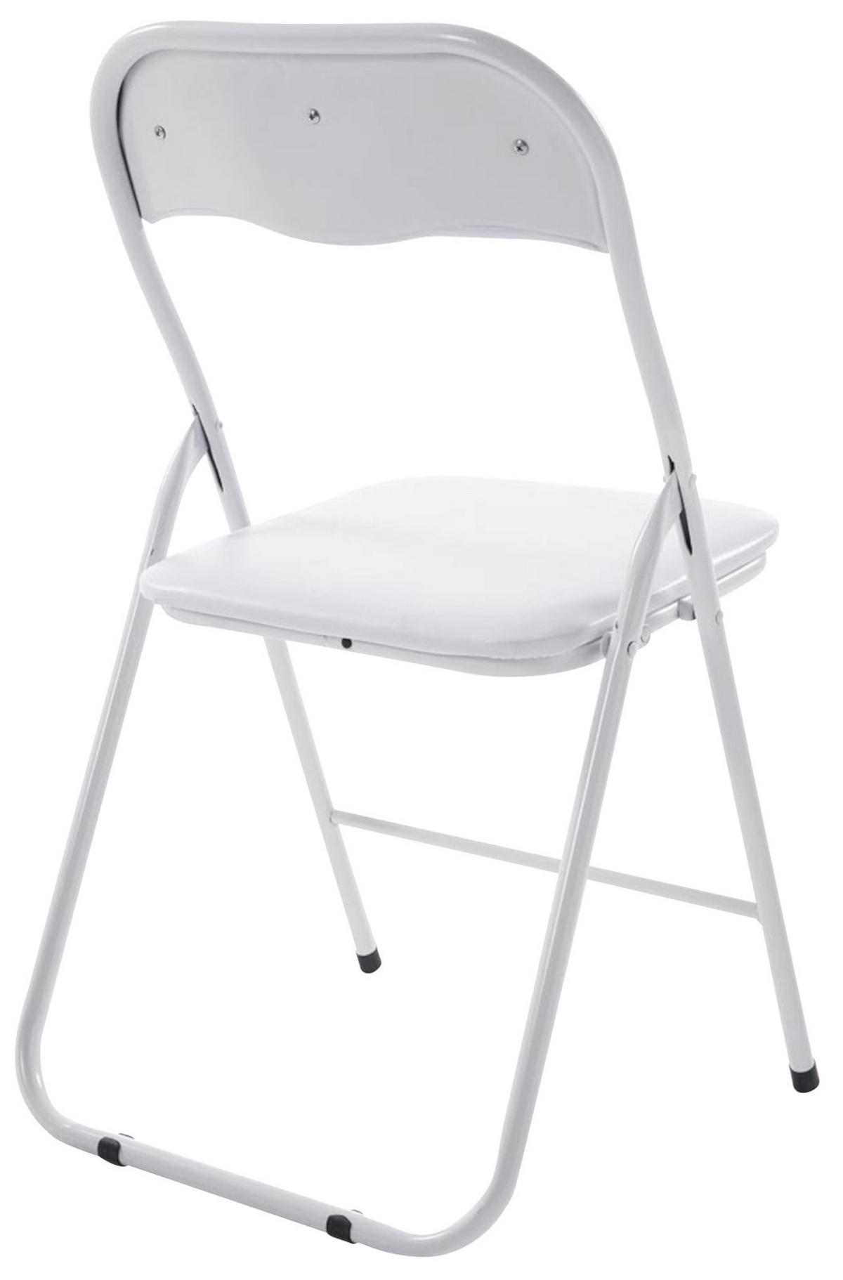 KLAPPSTUHL 2er Set Kunststoff weiß/weiß - Weiß, Kunststoff/Textil (45/78/45cm) - CLP