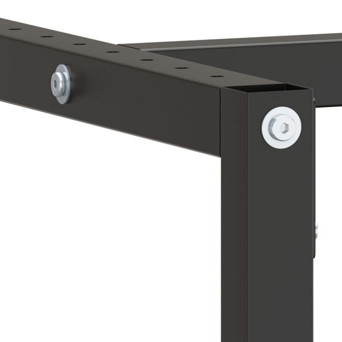 WERKBANKGESTELL Mattschwarz Und Mattrot 220/57/79 Cm Metall - Schwarz, Metall (57/79/220cm) - vidaXL