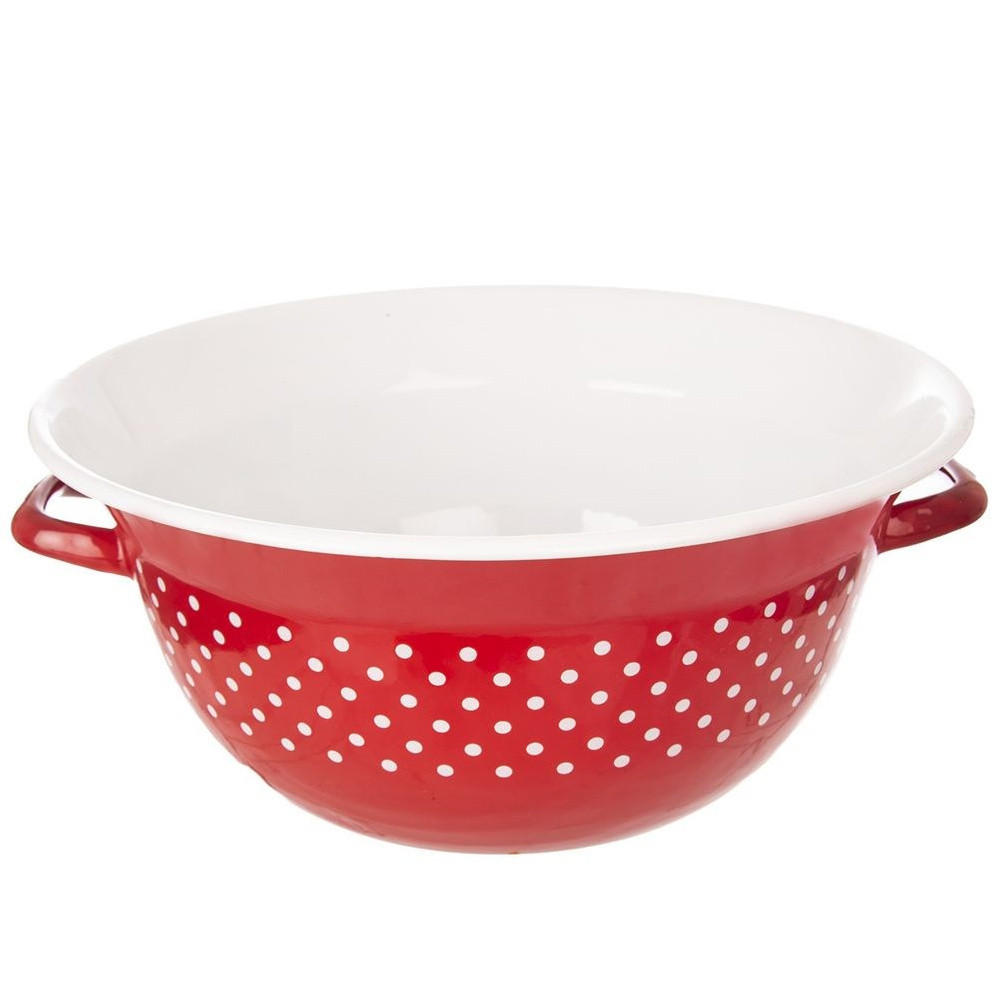 KÜCHENSCHÜSSEL TECKA Rot Weiß - Rot, Metall (39/34/15cm) - Orion 