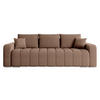SCHLAFSOFA Pufetto Boucle - Hellbraun/Silberfarben, Holz/Textil (244/86/90cm) - MIRJAN24