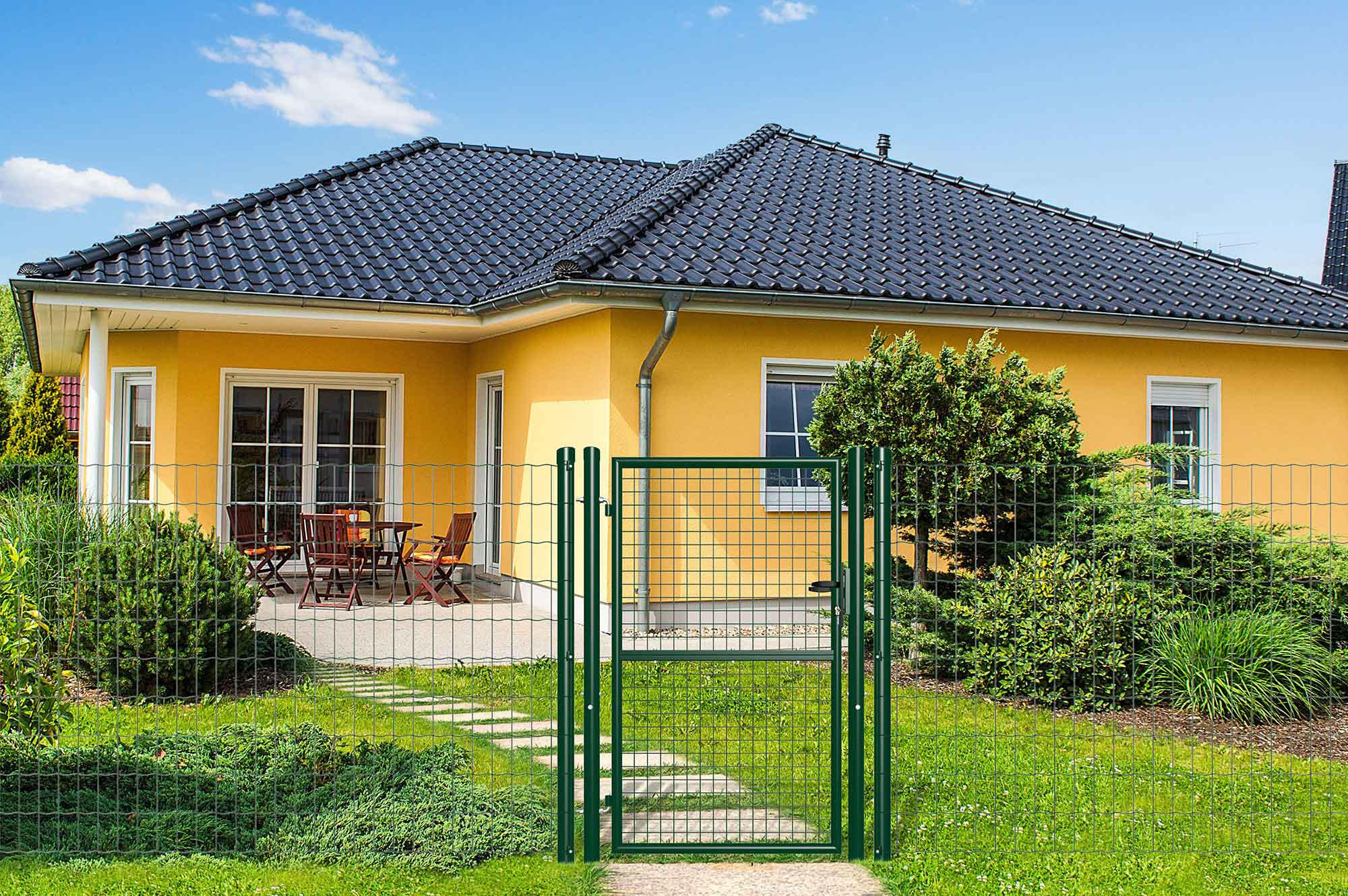 ZAUNTOR Olga grün 1m H.150cm Metall - Grün, Metall (106/156cm) - Casanoov