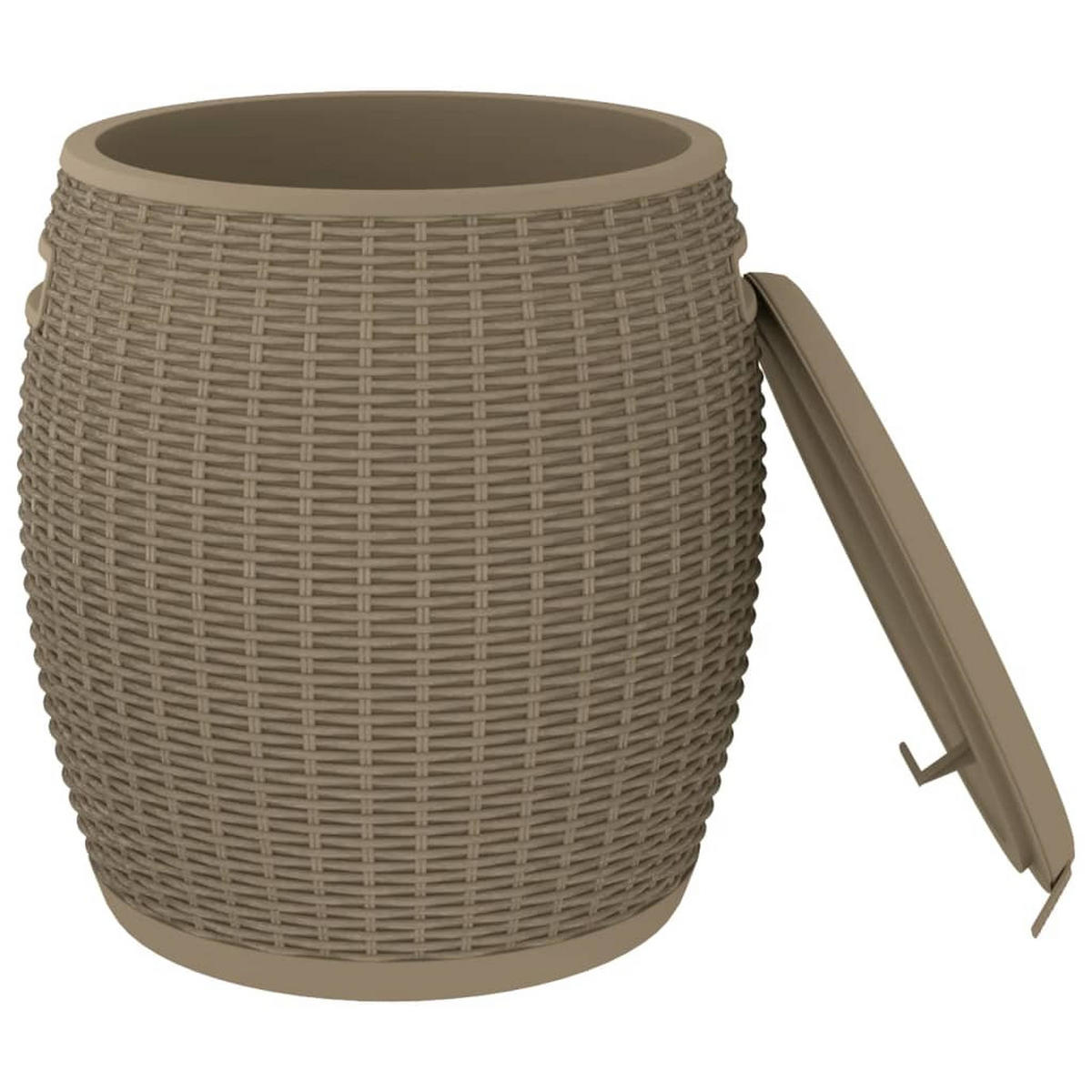 4-IN-1 Gartenbox Hellbraun Polypropylen - Braun, Kunststoff (42.5/44/42.5cm) - furnicato