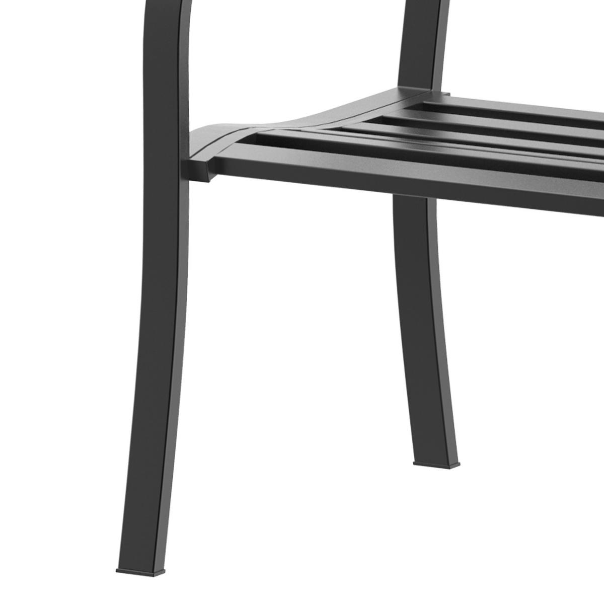 ZAHRADNÍ LAVIČKA, 2místná, Š127 x H60 x V87 cm, ocel, černá - černá, kov (127/87/60cm) - Outsunny