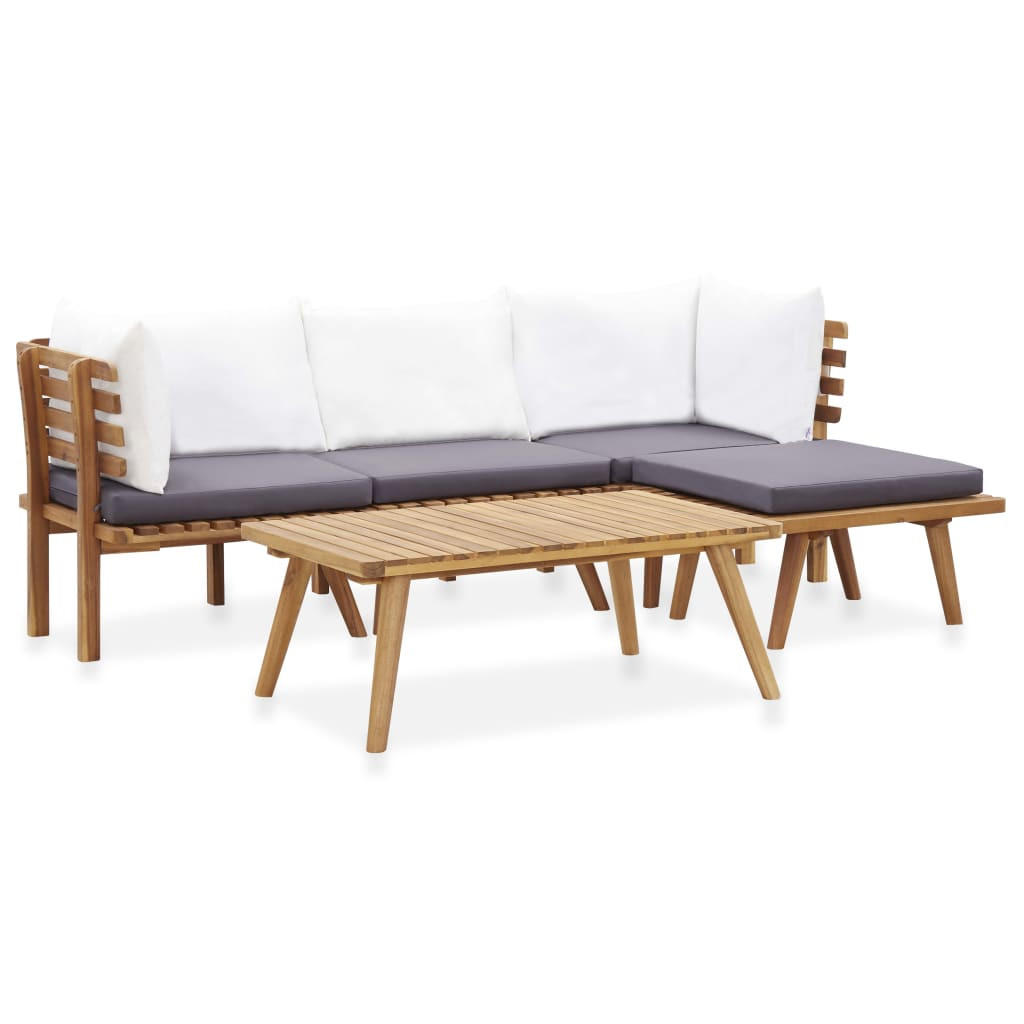 vidaXL Garten-Lounge-Set Dunkelgrau