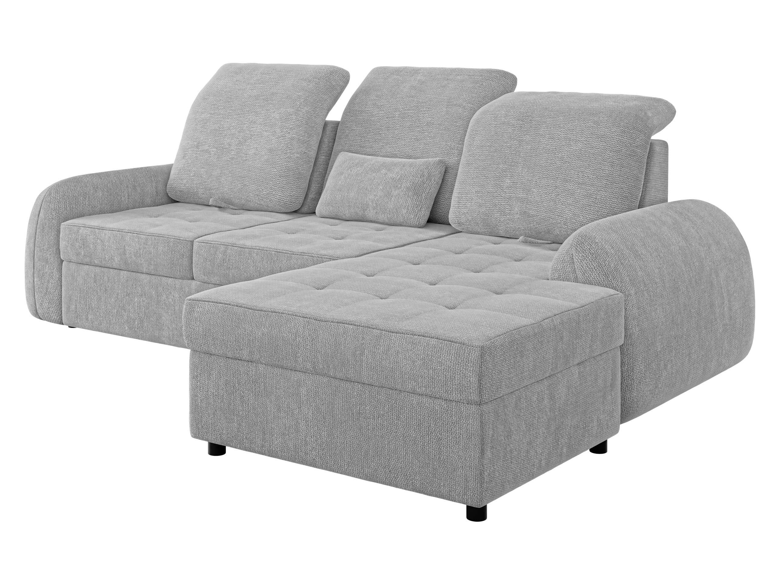 ECKSCHLAFSOFA Soreno, Seite: Rechts - Hellgrau/Schwarz, Holz/Kunststoff (176/255cm) - MIRJAN24