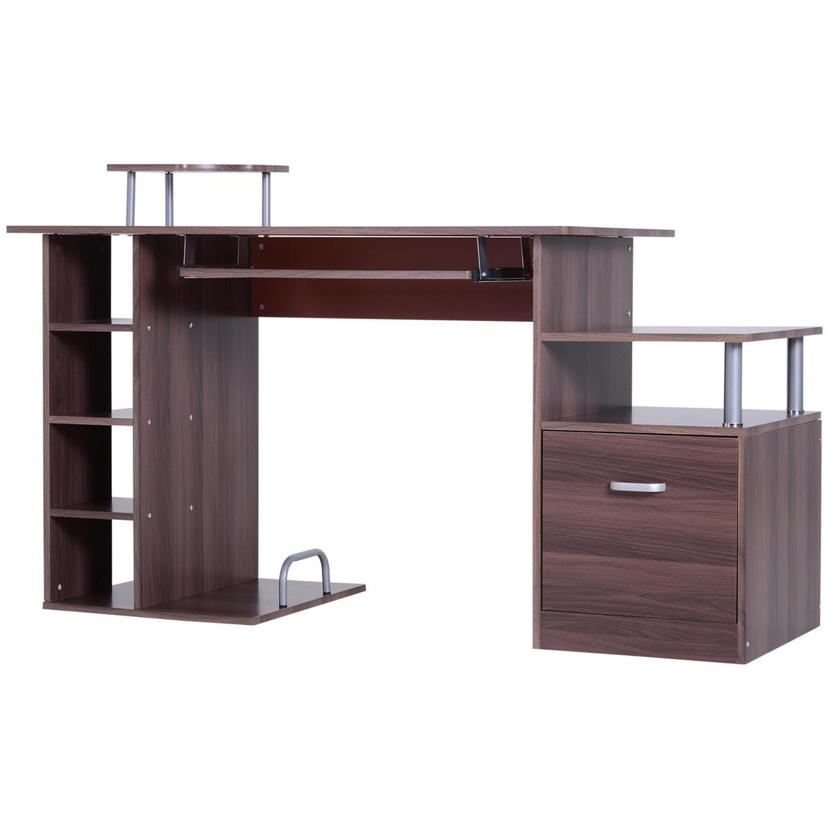 BÜROTISCH Braun 1 Stück - Braun, Holzwerkstoff (60/152/88cm) - GiPP