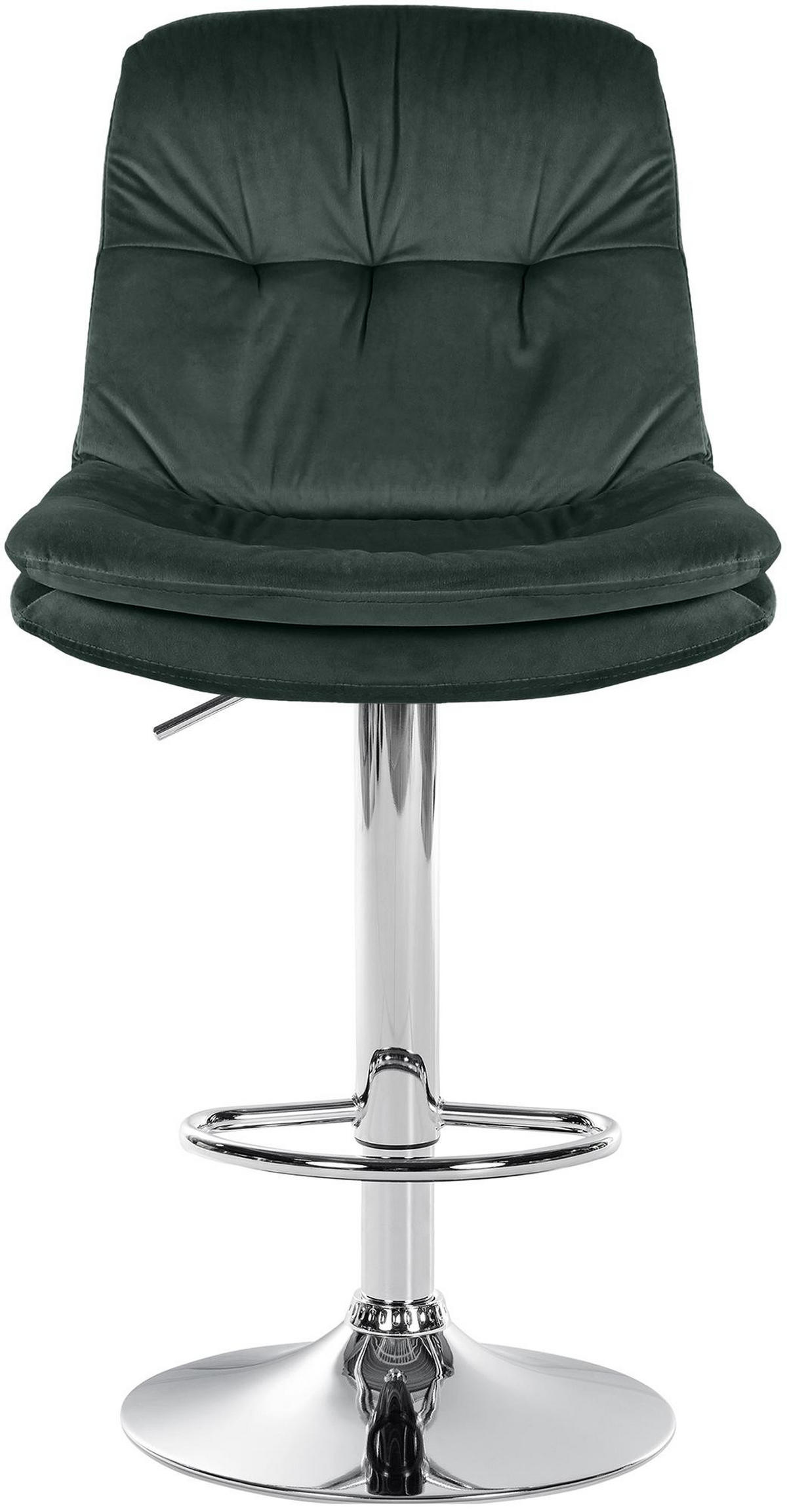 BARHOCKER Samt dunkelgrün - Dunkelgrün/Schwarz, Textil (46/94/54cm) - CLP
