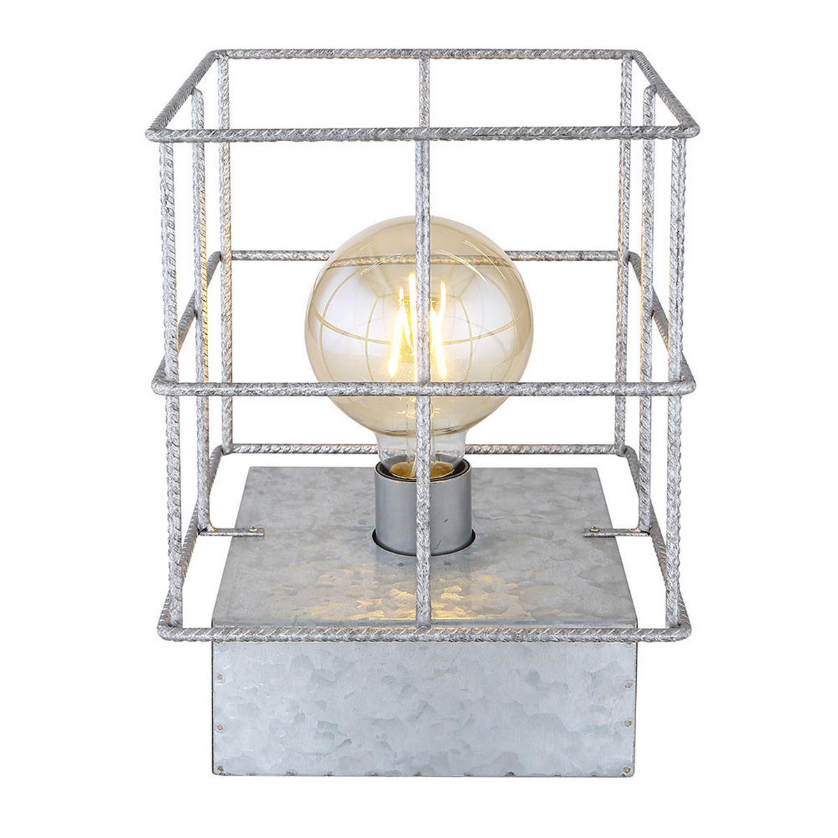 TISCHLEUCHTE MERRIL Silber Metall - Silberfarben, Metall (20/20/25cm) - Globo Lighting