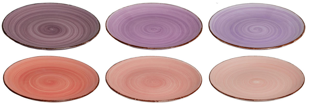 FRÜHSTÜCKTELLER / Dessertteller Mykonos ø 19 cm - 6 Stück - Multicolor, Keramik (2/2/19cm) - Studio Tavola