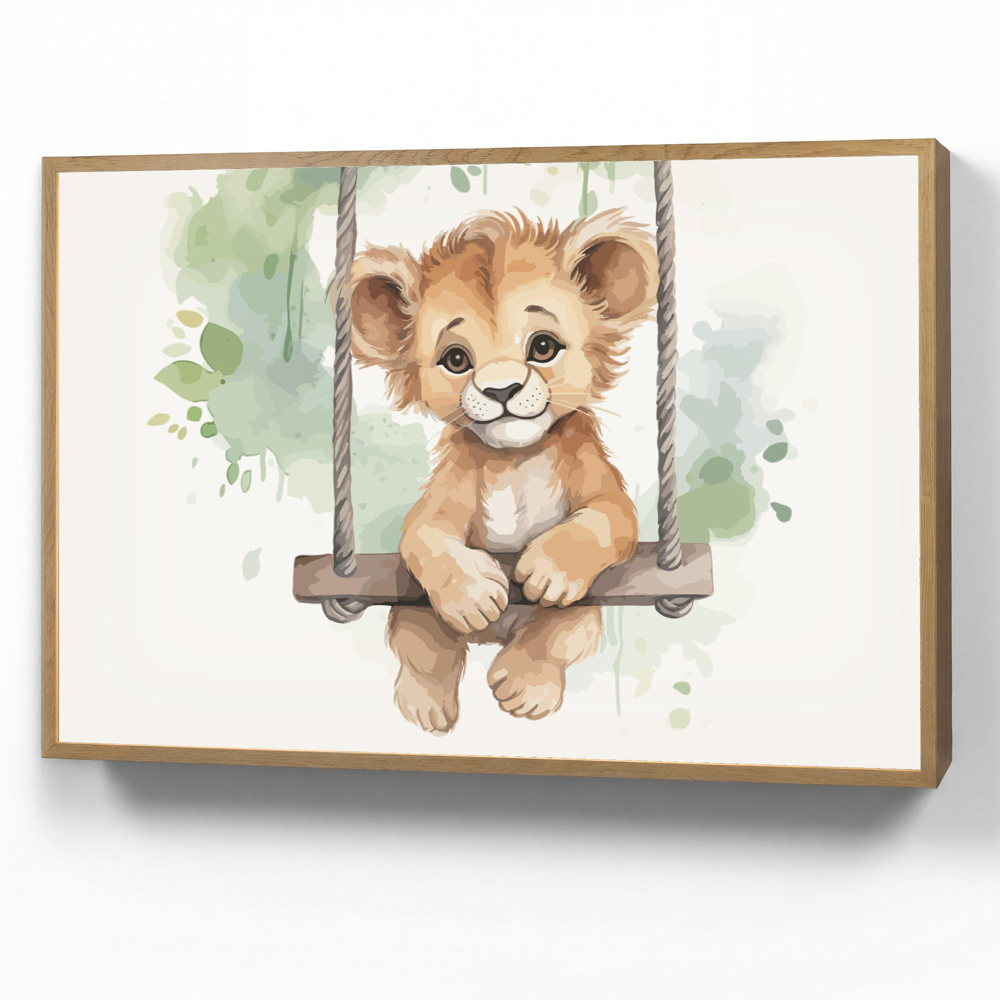OnlyWow DOBÍJECÍ NOČNÍ LAMPIČKA Lev - Zvíře - Děti - Džungle 90x60 cm