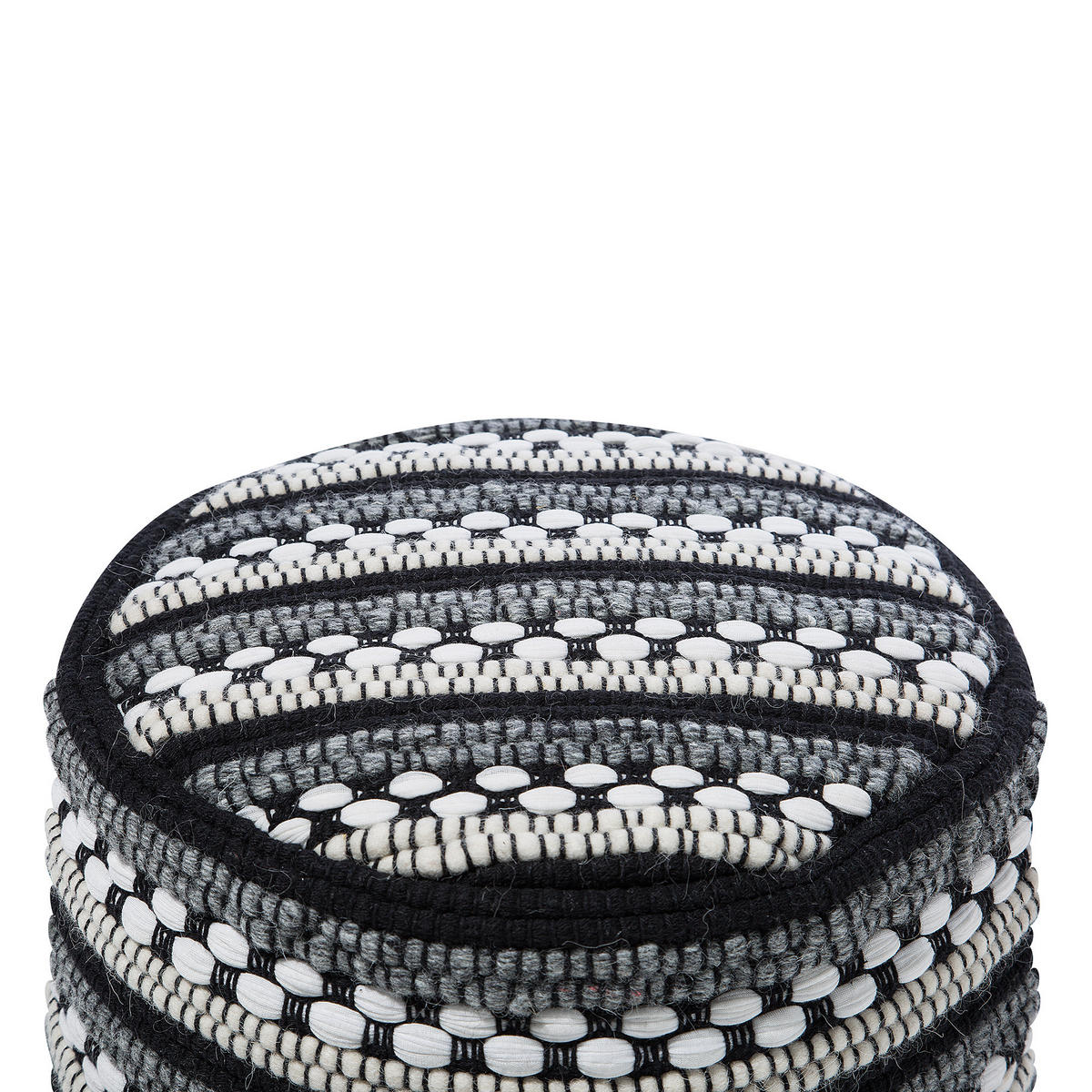 POUF Guntur 41/41/41 cm - Weiß, Naturmaterialien/Textil (41/41/41cm) - Beliani