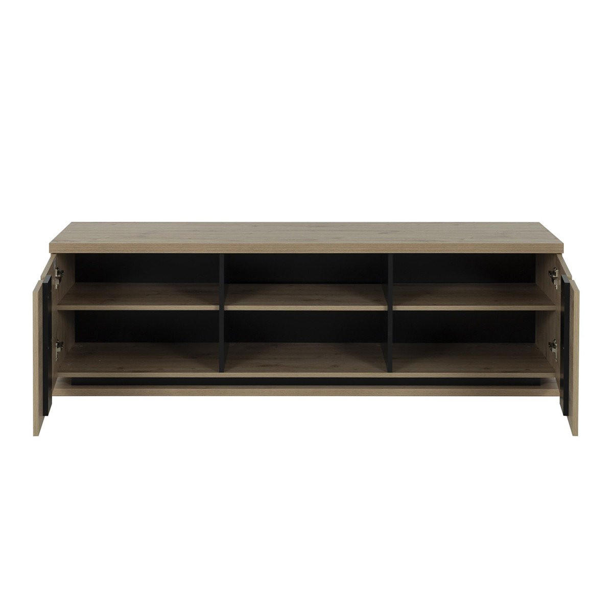 TV-MÖBEL 2 Türen Crack - Französische Herstellung - 181/45/54 cm - Apfelbaumfarben, Holzwerkstoff (45/54/181cm) - Calicosy