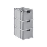 EUROBOX 3x Nextgen Portable Duo 32x40x60cm 65 Liter - Grau, Kunststoff (40/32/60cm) - PROREGAL