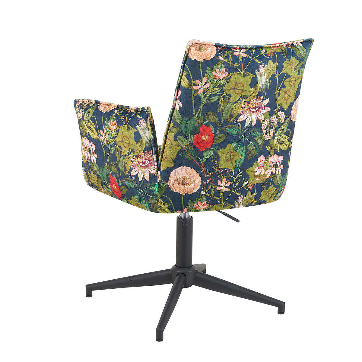 BÜROSTUHL Mika-Till - Multicolor/Schwarz, Textil/Metall (60/85/63cm) - DUBI Möbel