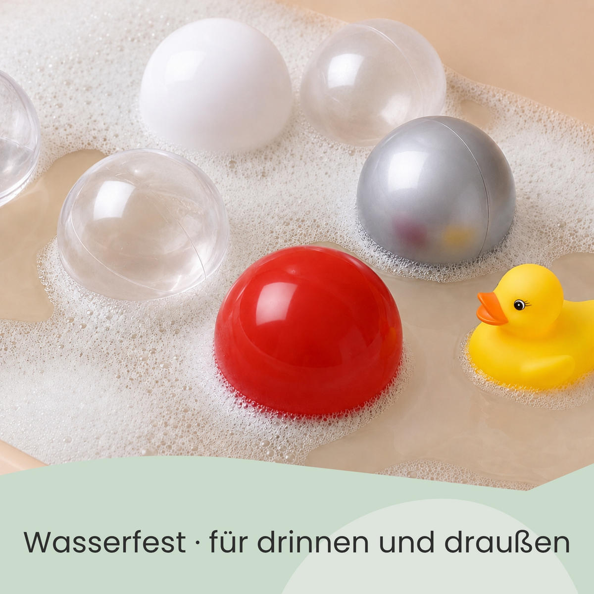 BÄLLEBAD-BÄLLE 200 Stück, Rot/Grau/Weiß/Transparent, 5.5 cm - Rot, Kunststoff (5.5/5.5/5.5cm) - Littletom