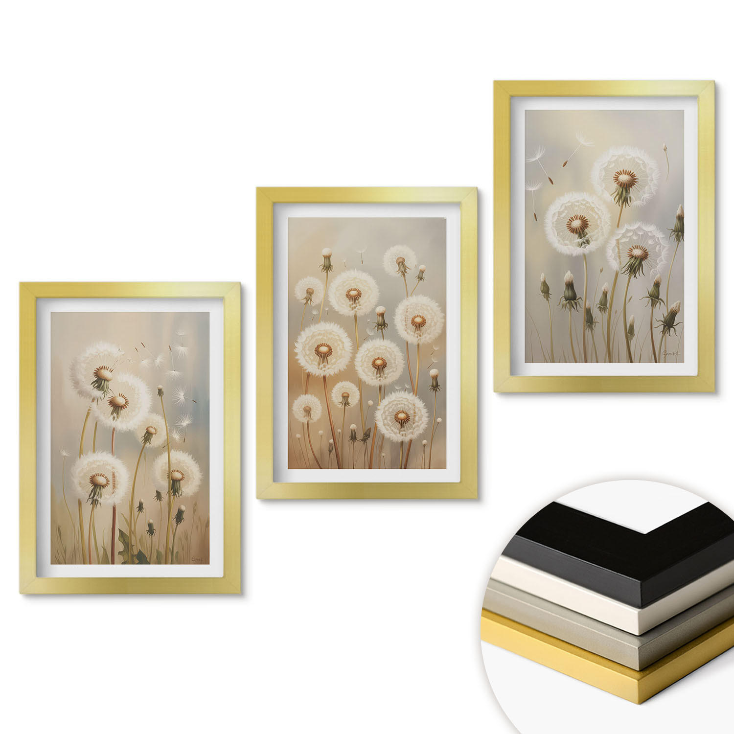 ArtPrintCave Wandbilder Gold 20x30 cm