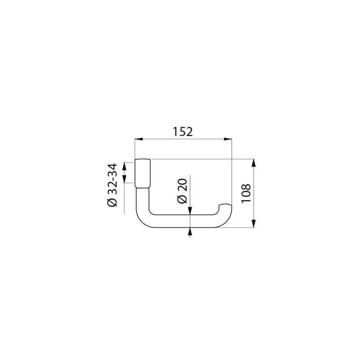 WC-PAPIERHALTER für Stützgriff Ø32-34 mm Nylon weiß - Weiß, Metall (10.5/5/17.5cm) - Delabie