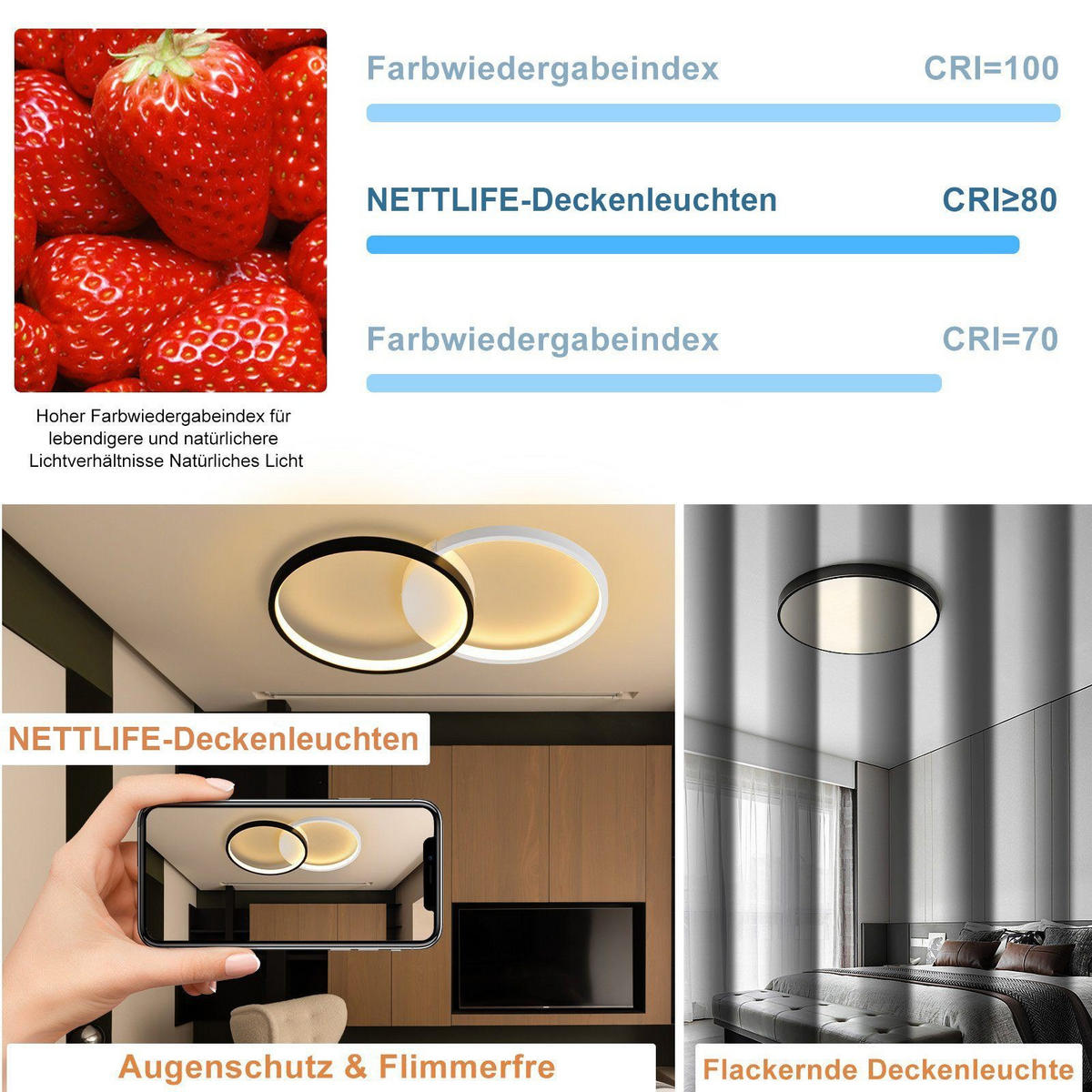 LED-DECKENLEUCHTE Valdemar 50/30/5 cm - Weiß, Metall (50/30/5cm) - Nettlife
