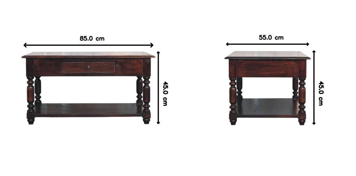KONZOLNA miza v Rich Cherry zaključku, 1 predal, 1 velika odprta polica, temno rjava - temno rjava, les (85/55/45cm) - Artisan Furniture