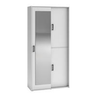 MODERNÍ PŘEDSÍŇOVÁ SKŘÍŇ BENVENO, 100/21040, bílá - bílá, kompozitní dřevo (100/210/40cm) - MASSENO