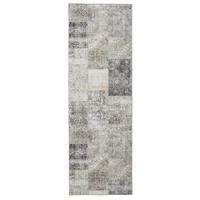 VINTAGE-LÄUFER George waschbar 80x240 cm - Grau, Kunststoff (80/240cm) - benuta