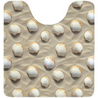 WC PŘEDLOŽKA Mušle - Písek - Námořní 55x60 cm - písková barva, textil/plast (55/1cm) - OnlyWow