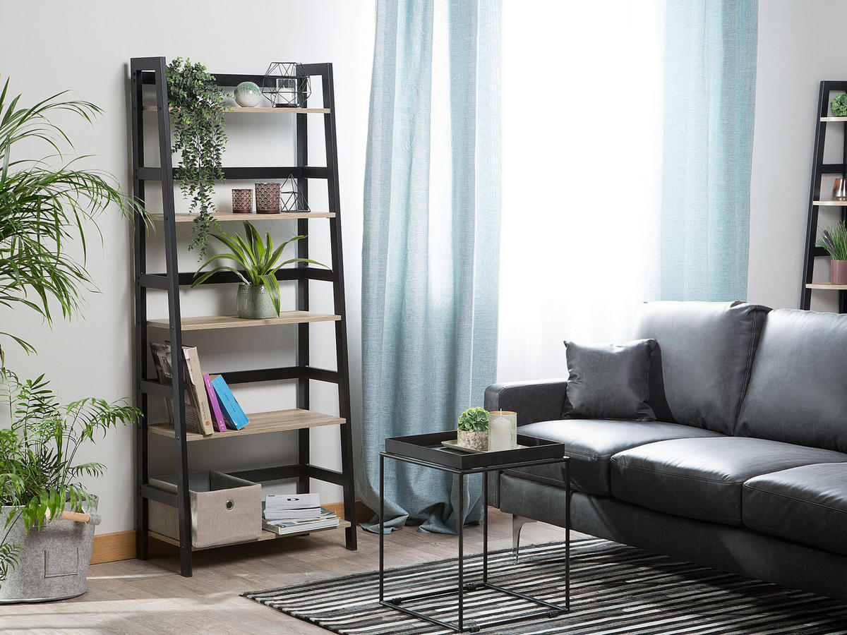 REGAL 5 Fächer Croydon - Hellbraun, Holzwerkstoff (64/163/34cm) - Beliani