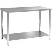 WERKBANK DE-18997 Edelstahl, 2 Ablagen, 120x60 cm Silber - Silberfarben, Metall (60/86/120cm) - ComfortXL
