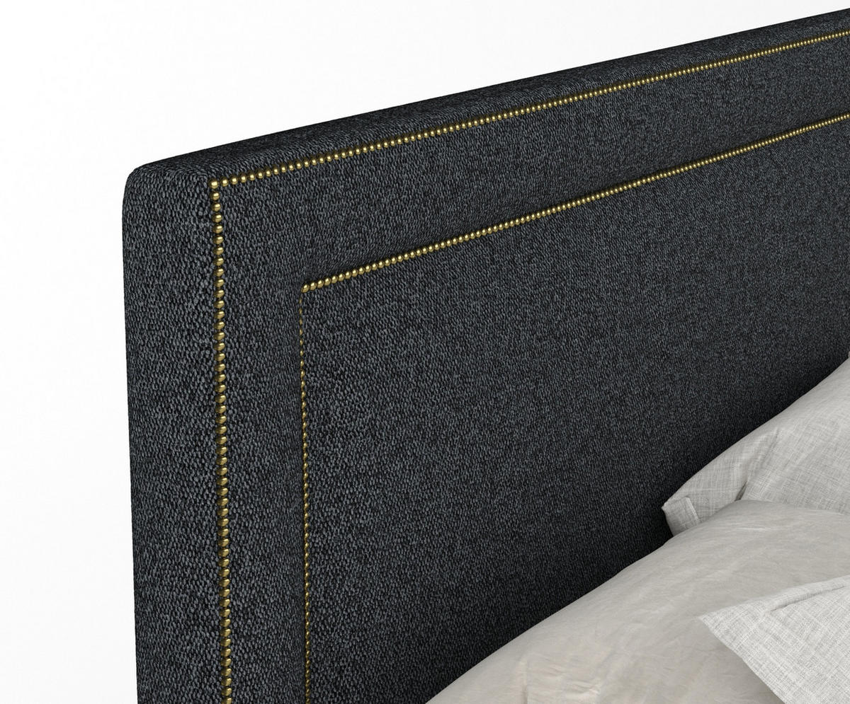 BOXSPRINGBETT Luxora Schwarz 160/200 cm - Schwarz, Holz/Holzwerkstoff (160/200cm) - Maison de Reve