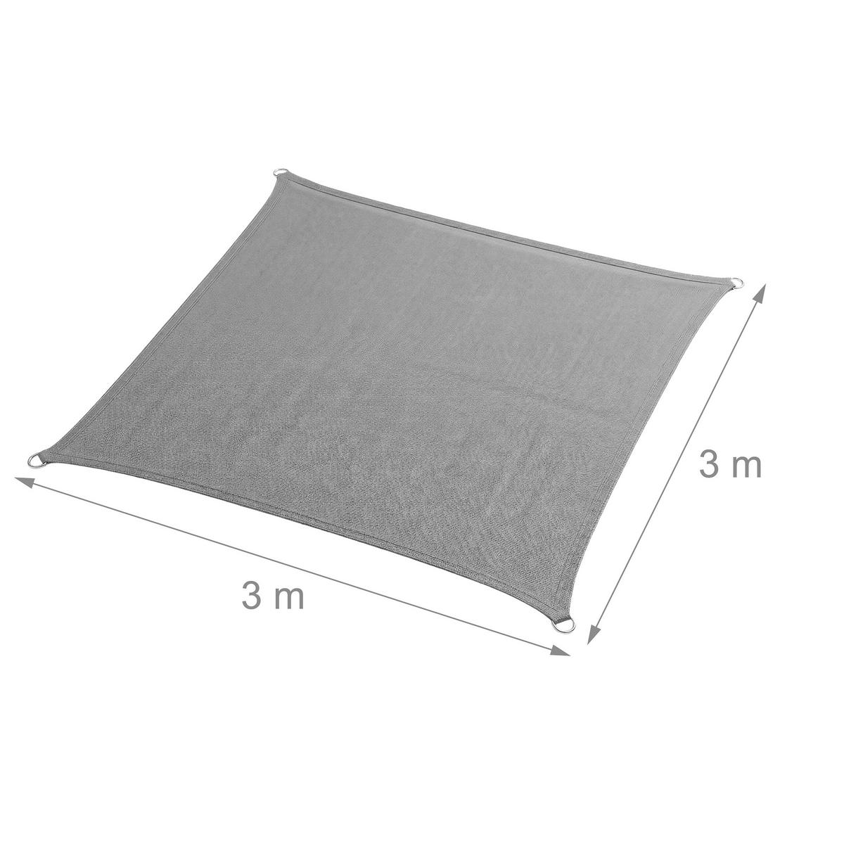 SONNENSEGEL - Anthrazit, Kunststoff/Metall (300/300cm) - Relaxdays