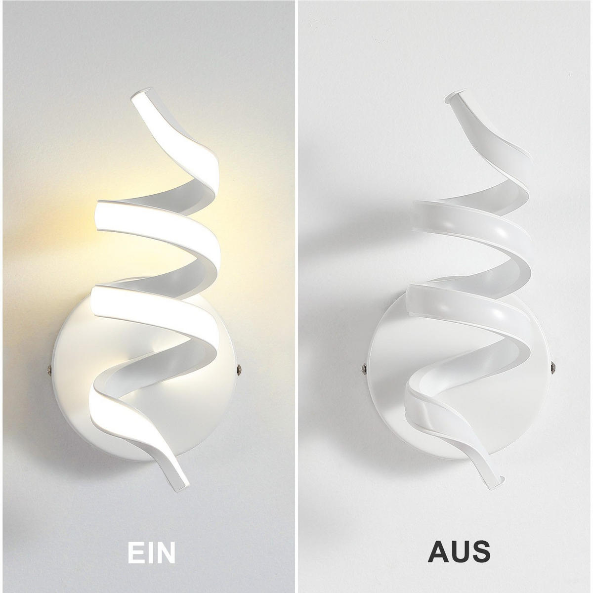 LED - WANDLEUCHTE Strömthun 12.0/11.0/26.0 cm - Weiß, Metall (12/11/26cm) - ZMH