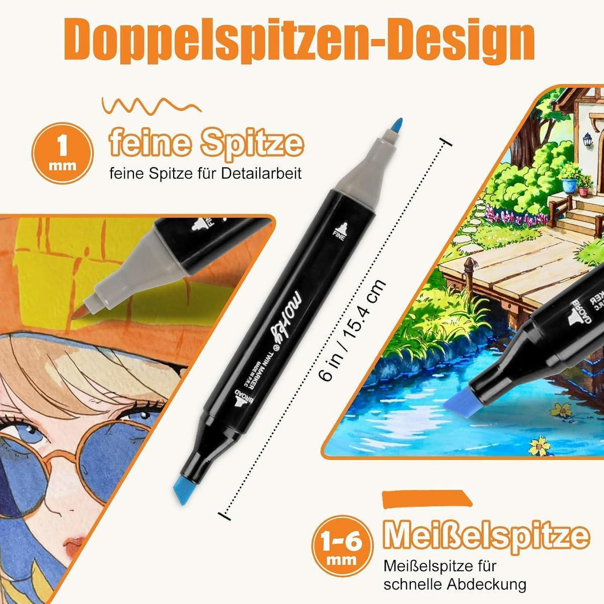 MARKER-SET 320 Farben mit App und Tasche - Multicolor, Kunststoff (27/16/34.5cm)