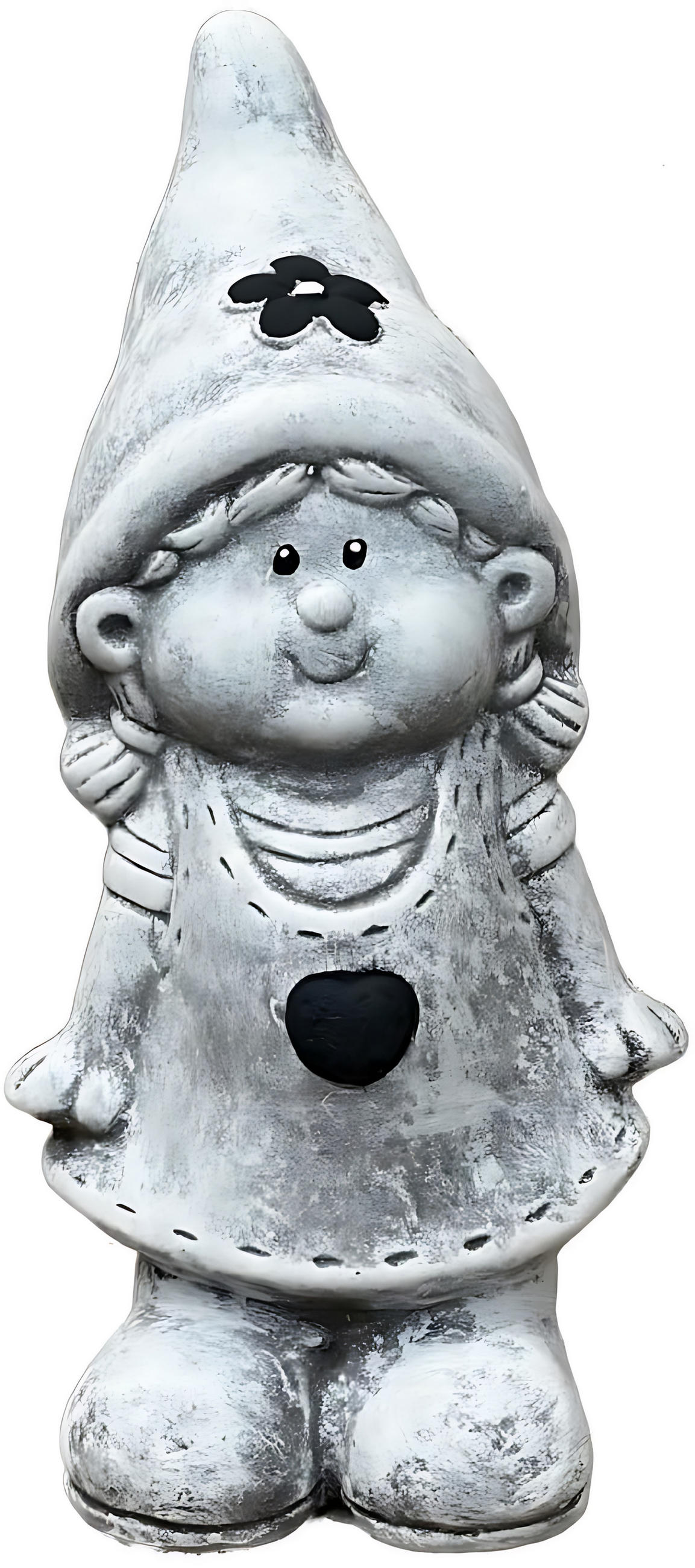 STEINFIGUR Wichtel Mädchen Wichteln frostfest Steinguss - Grau, Stein (12/26/11cm) - stoneandstyle