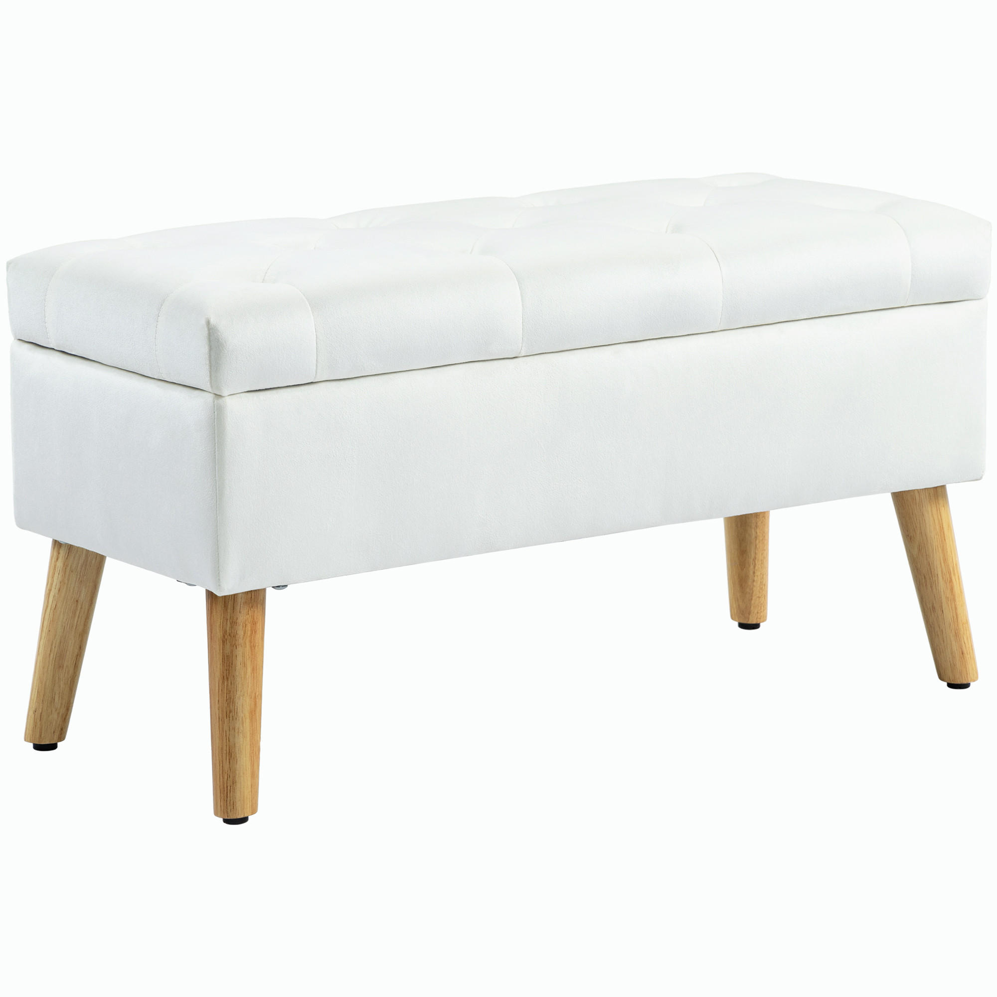 SITZBANK mit Stauraum, 80 x 35 x 40 cm Weiß - Weiß, Kunststoff (80/40/35cm) - HOMCOM
