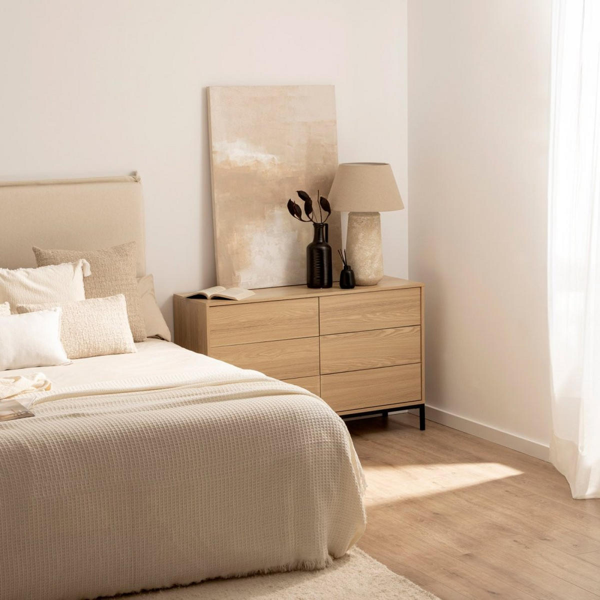 SCHUBLADENKOMMODE DOPPELTE Remi Natürlich 120 cm x 76 cm - Naturfarben, Holzwerkstoff (120/76/40cm)