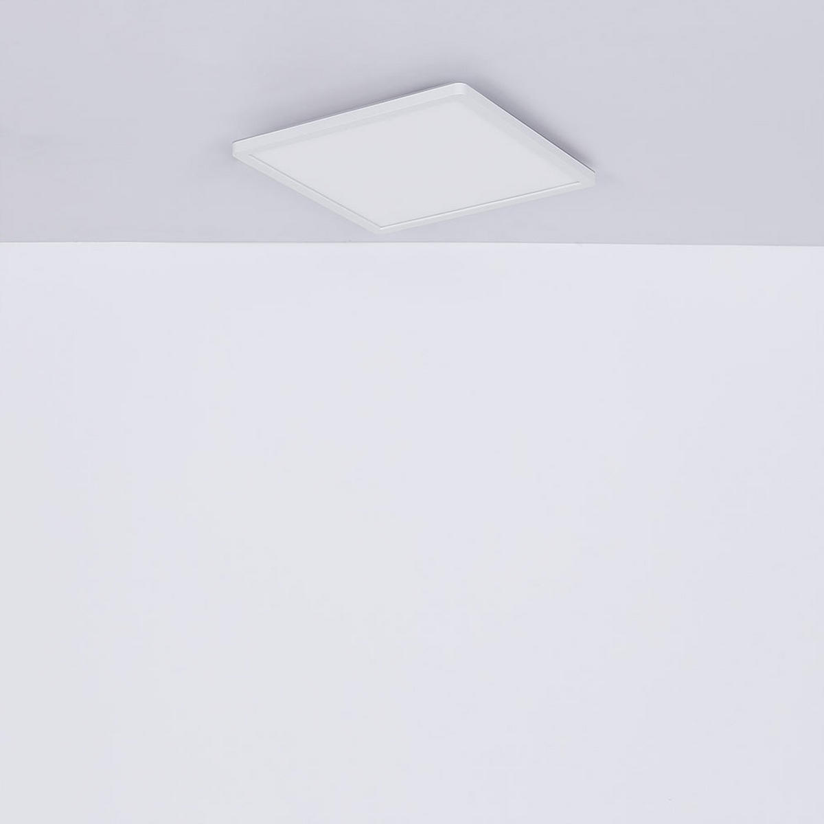 LED DECKENLEUCHTE Metall Weiß - Weiß, Kunststoff (42/42/2.5cm)