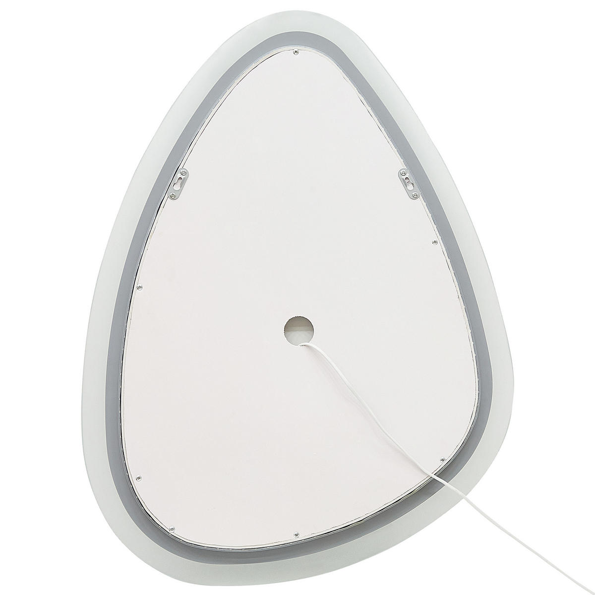 LED-WANDSPIEGEL 78 cm Silber Bethune - Silberfarben, Glas (78/3/58cm) - Beliani
