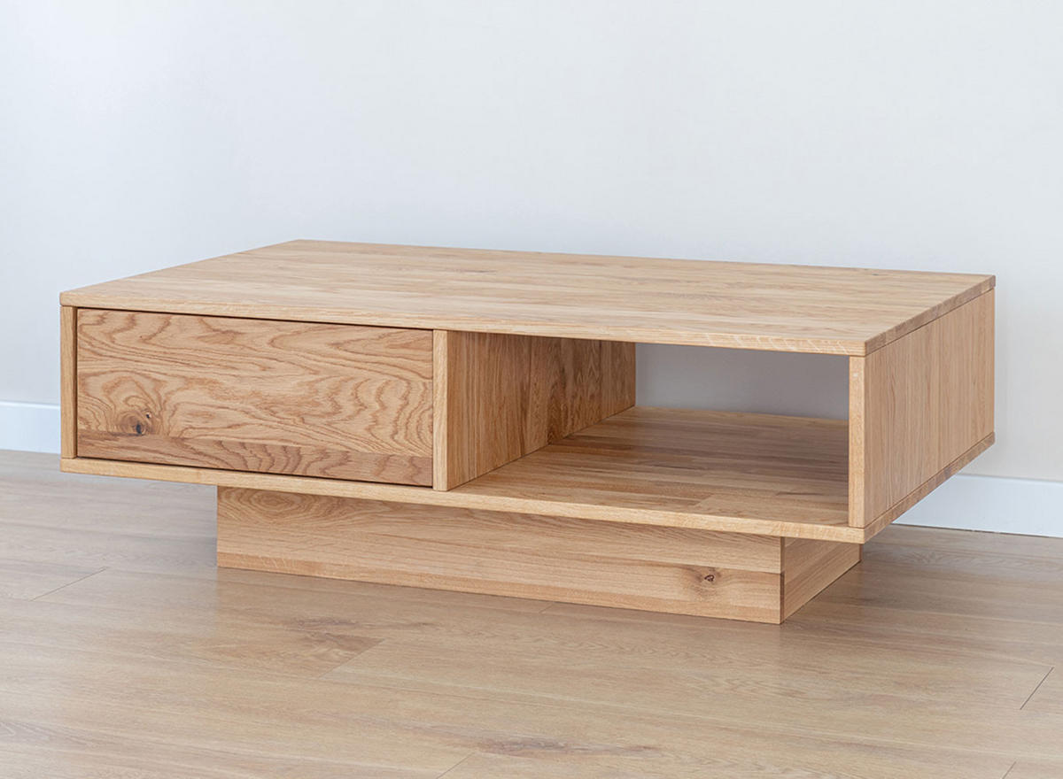 COUCHTISCH Collodi Wildeiche Natur 110 / 70 / 40cm - Eichefarben, Holz (70/110/40cm) - Feldmann-Wohnen