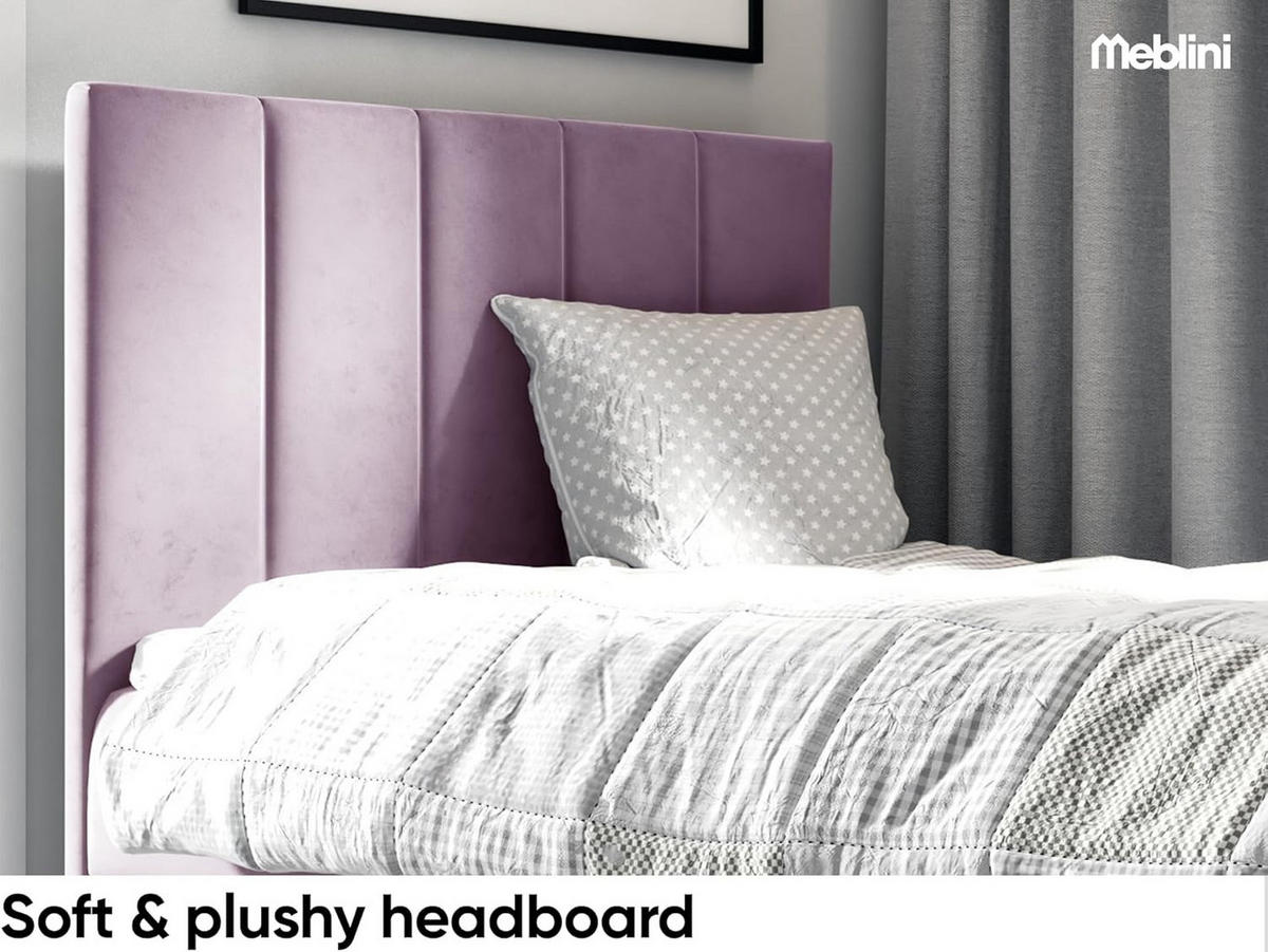 KINDERBETT MAYA 1 - Lila/Weiß, Holzwerkstoff (102/208cm) - Meblini