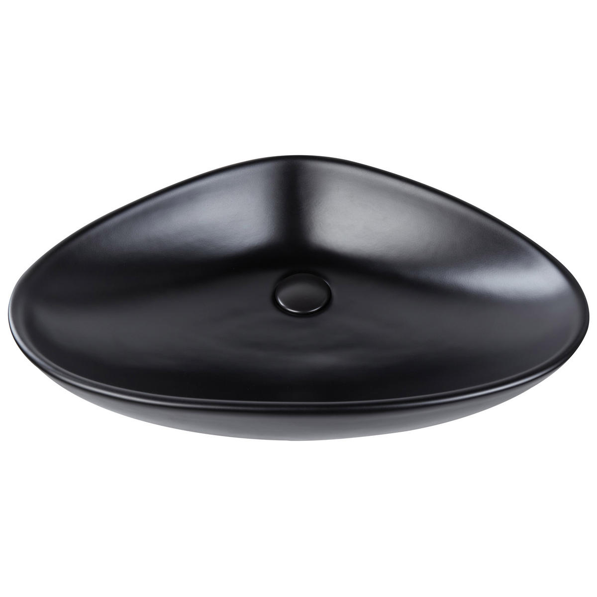 UMYVADLO NA DESKU Černé 60/39 cm Keramika Tirig - černá, keramika (60/14/39cm) - Beliani